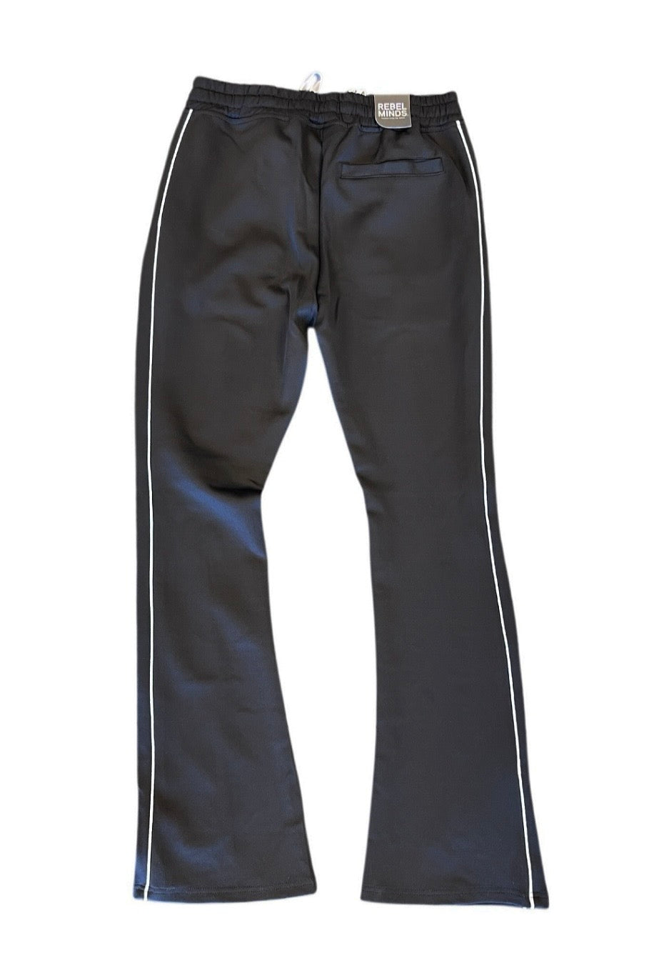 Rebel Minds Black Stacked Track Pants