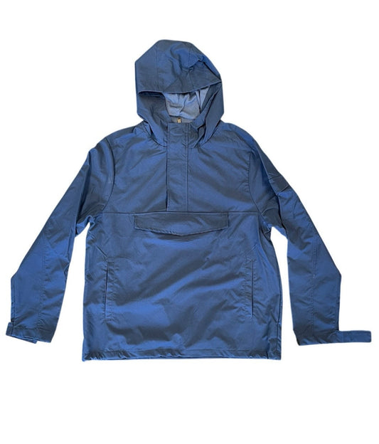 Rebel Minds Nylon Pull Over Hoodie Navy Blue