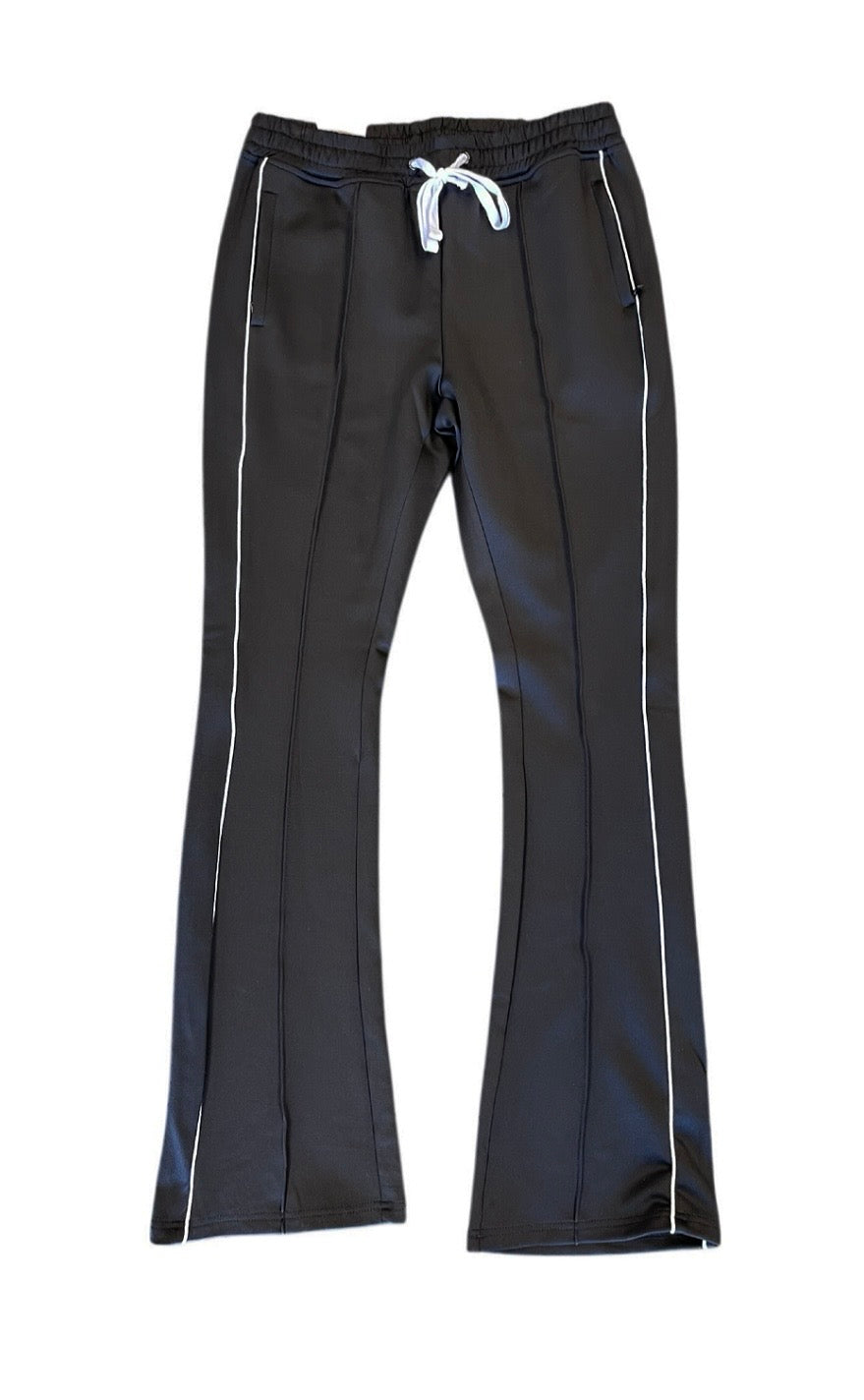 Rebel Minds Black Stacked Track Pants